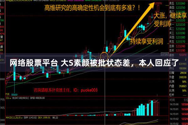 网络股票平台 大S素颜被批状态差，本人回应了