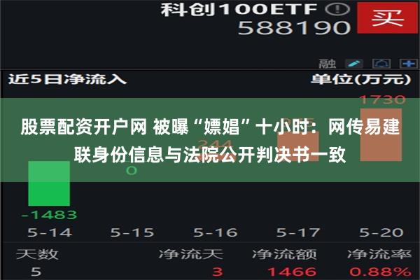 股票配资开户网 被曝“嫖娼”十小时：网传易建联身份信息与法院公开判决书一致