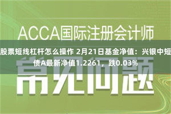 股票短线杠杆怎么操作 2月21日基金净值：兴银中短债A最新净值1.2261，跌0.03%